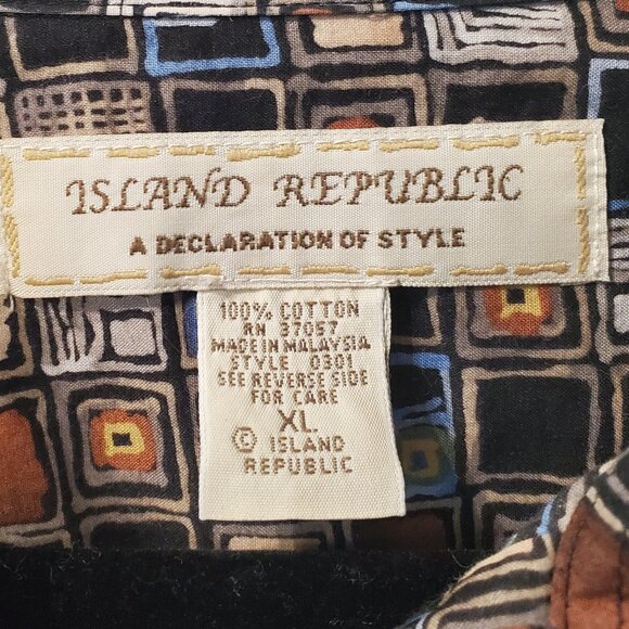 Vintage Island Republic Men's Short Sleeve Shirt XL - Picture 2 of 5